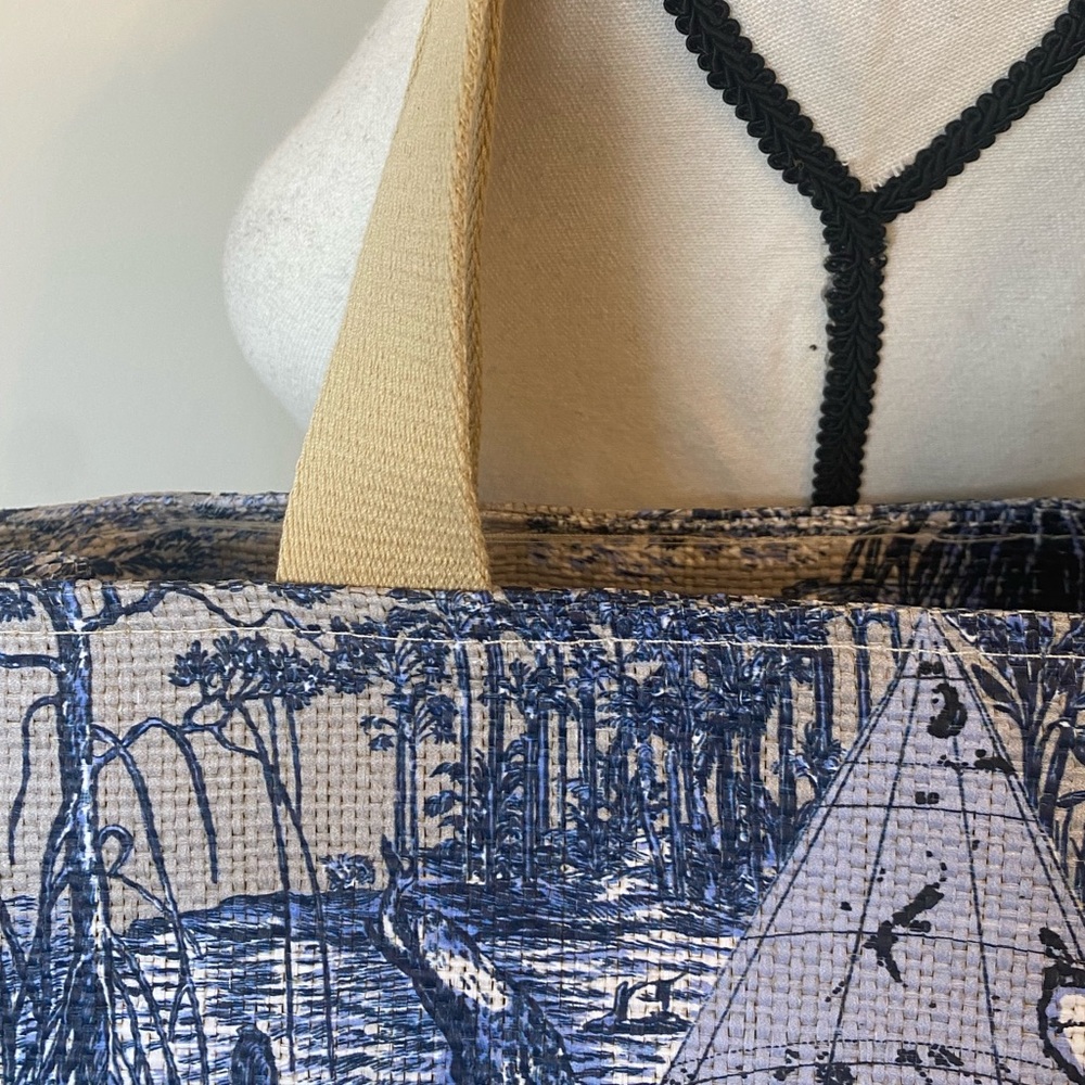 Christian Dior Around the World Straw Tote - Picture 5 of 12